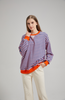 FASHION DAM | Oversized stribet sweater