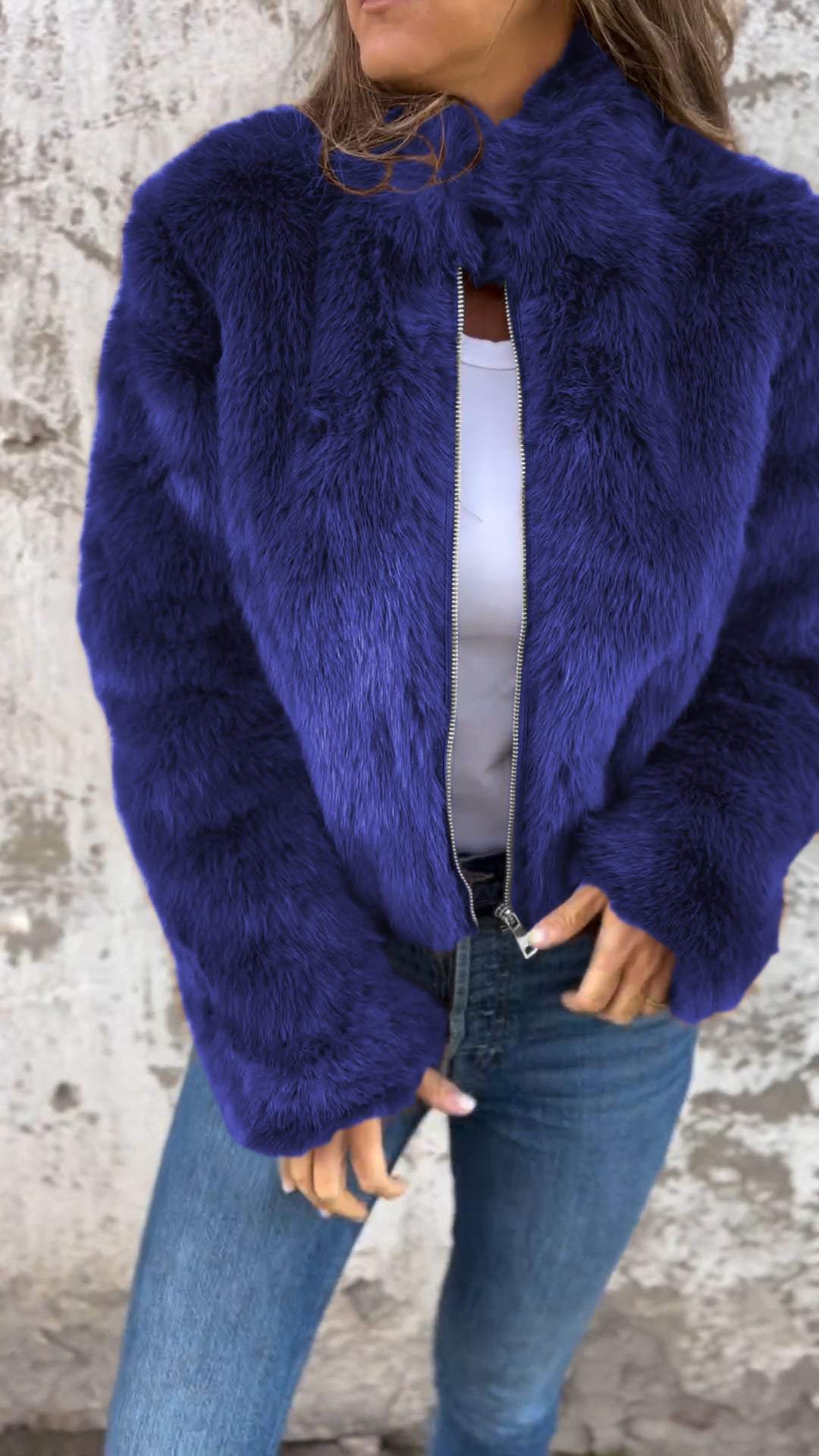 FASHION DAM | Faux Fur Jakke