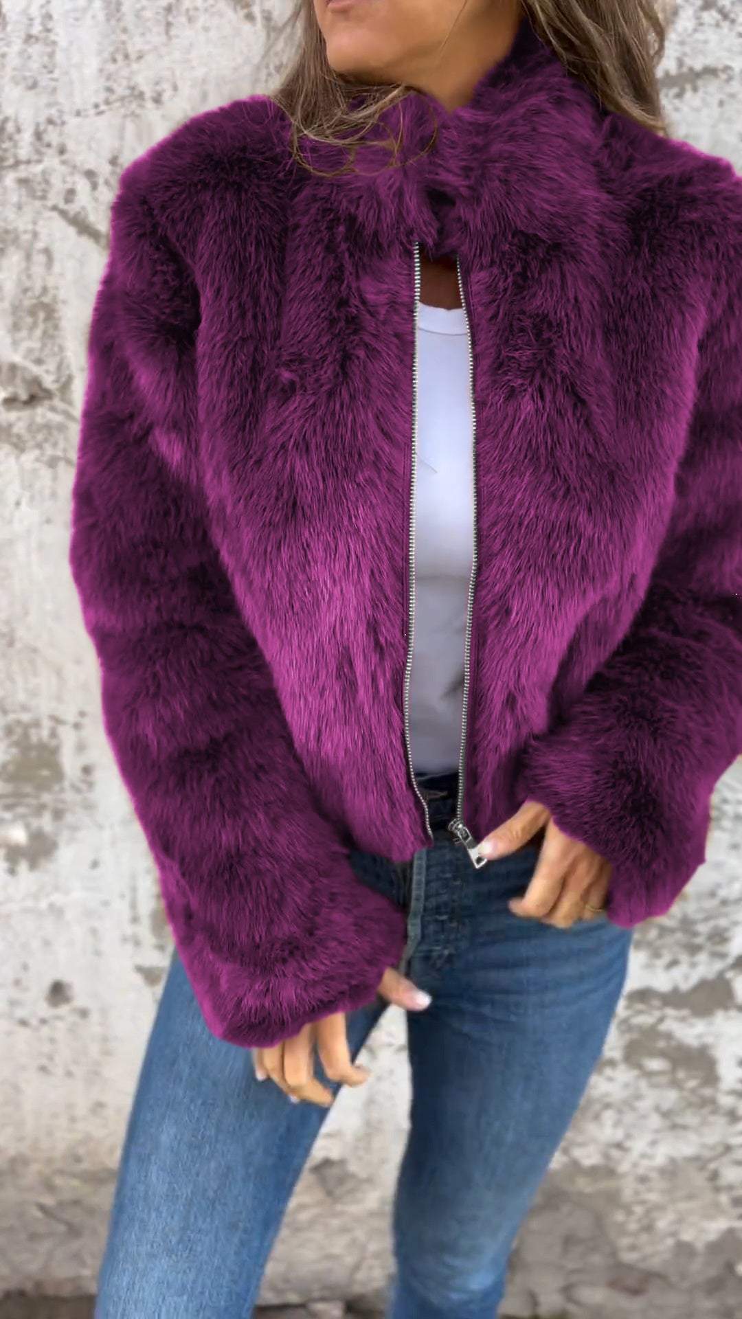 FASHION DAM | Faux Fur Jakke